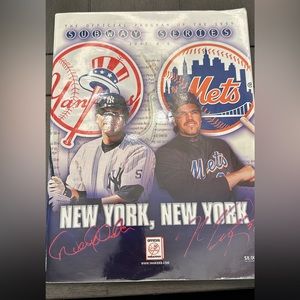 1999 Mets Yankees Subway Series Program Magazine